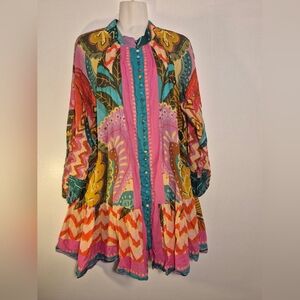 Antonio Melani Multicolor Boho Tunic Dress – Size 8